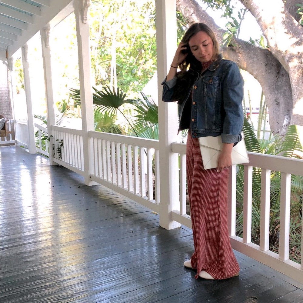 Anthropologie Maeve Red Jumpsuit